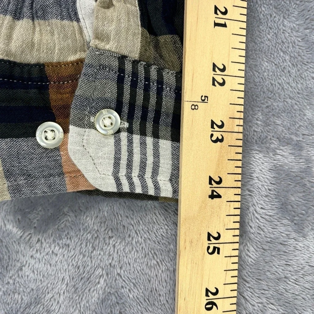 BR Plaid Shirt Mens M Multicolor Untucked Earthcore Cabin Gorpcore Layering